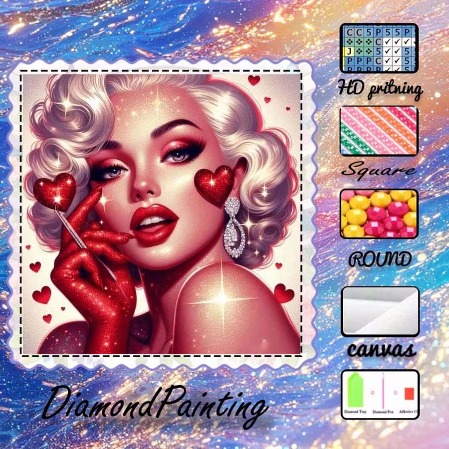 5D Diamond Painting Kit Full Drill - قطعة واحدة من قماش الفلوكنج ثلاثي