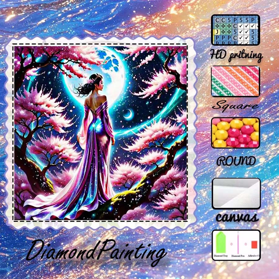5D Diamond Painting Kit Full Drill - قطعة واحدة من قماش الفلوكنج 5D