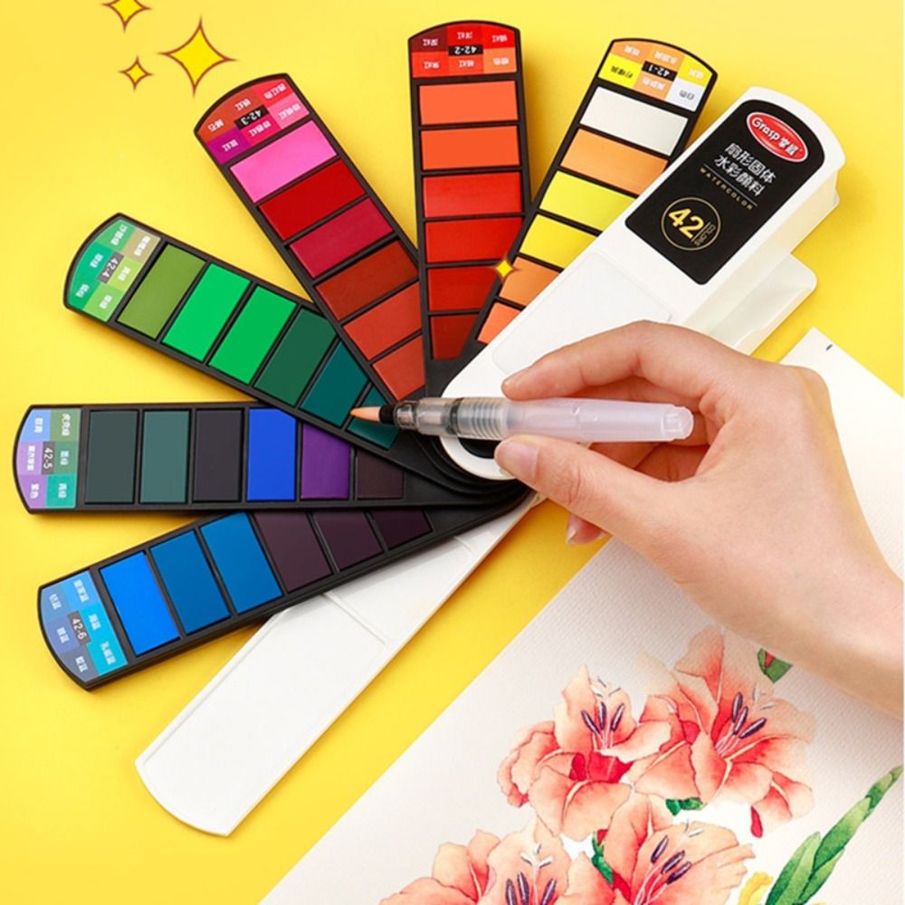 مجموعة ألوان مائية محمولة قابل - مراجعة Watercolor Paint Set Solid Pigment وسعره