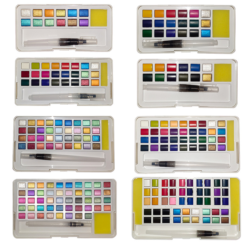 مجموعة ألوان مائية صلبة أصباغ  - مراجعة Watercolor Paint Set Solid Pigment وسعره