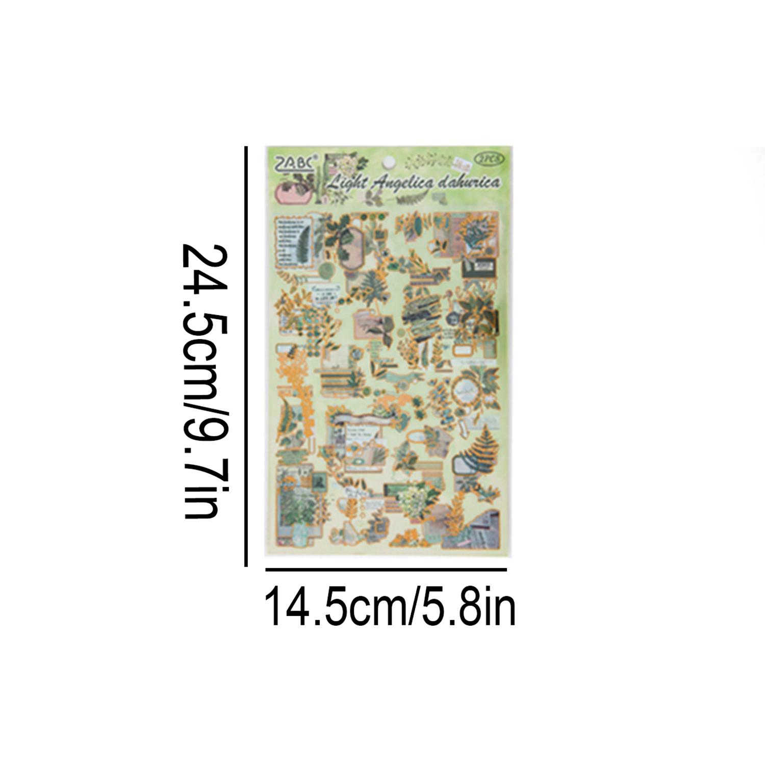 قطعتان من ملصقات النباتات والز - مراجعة Scrapbooking وسعره