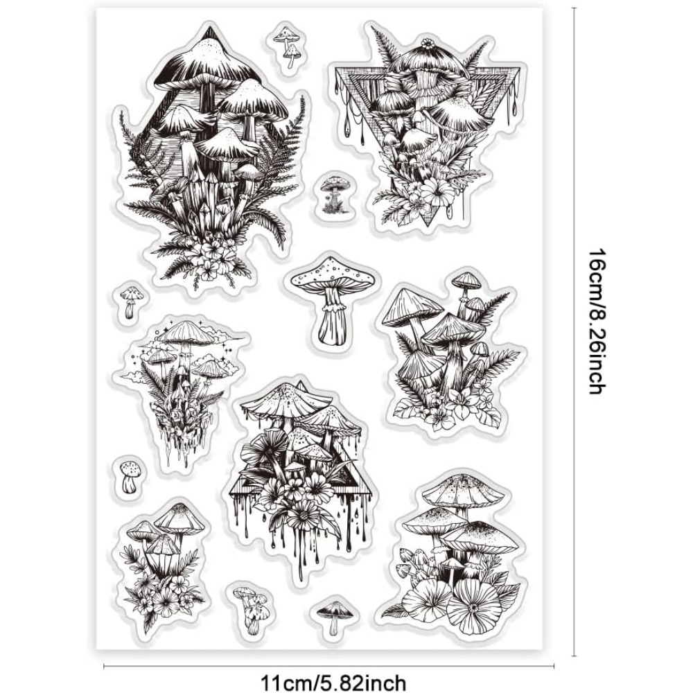 ختم واضح للفطر، ختم سيليكون نب - مراجعة Clear Silicone Stamps For Card Making وسعره