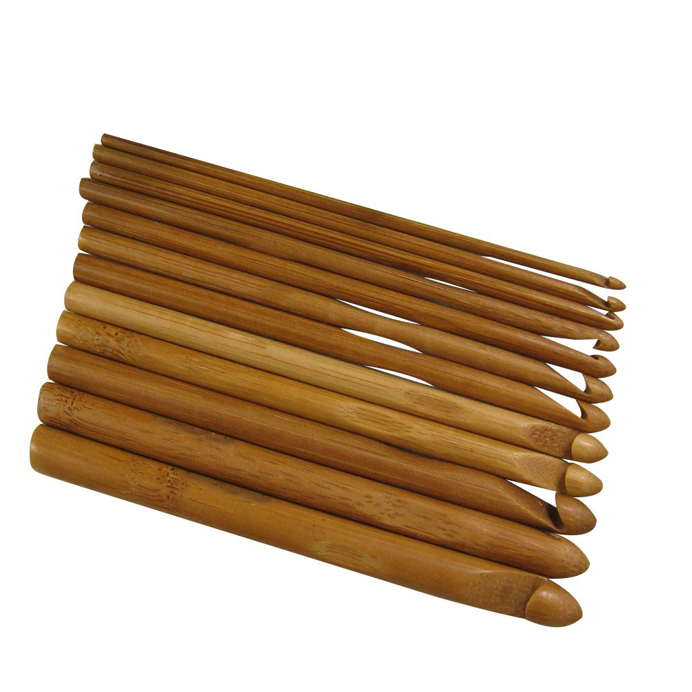 مجموعة من 12 قطعة من إبر الحيا - مراجعة Wooden Crochet Hooks Ergonomic Handle وسعره